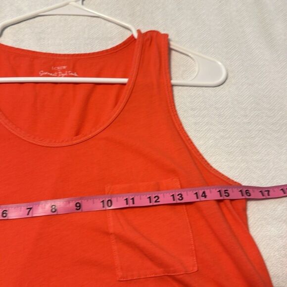J Crew Tank Top Crew Neck Womens Sm Vibrant Breathable Festival Orange Vacation - Picture 9 of 9